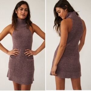 Free People Claude Mini Dress Sz Med Purple Boho